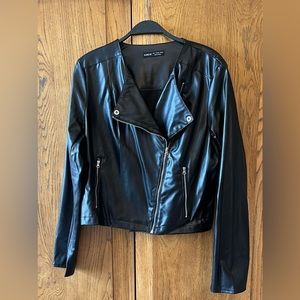 Shein faux leather moto style jacket